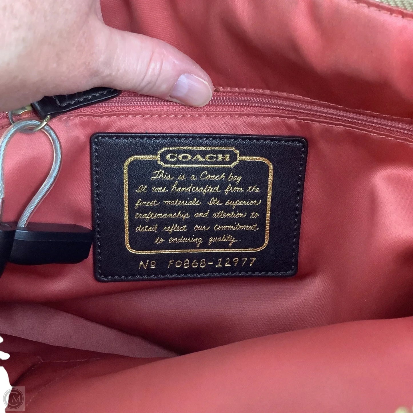 Handbag Designer By Coach, Size: Medium