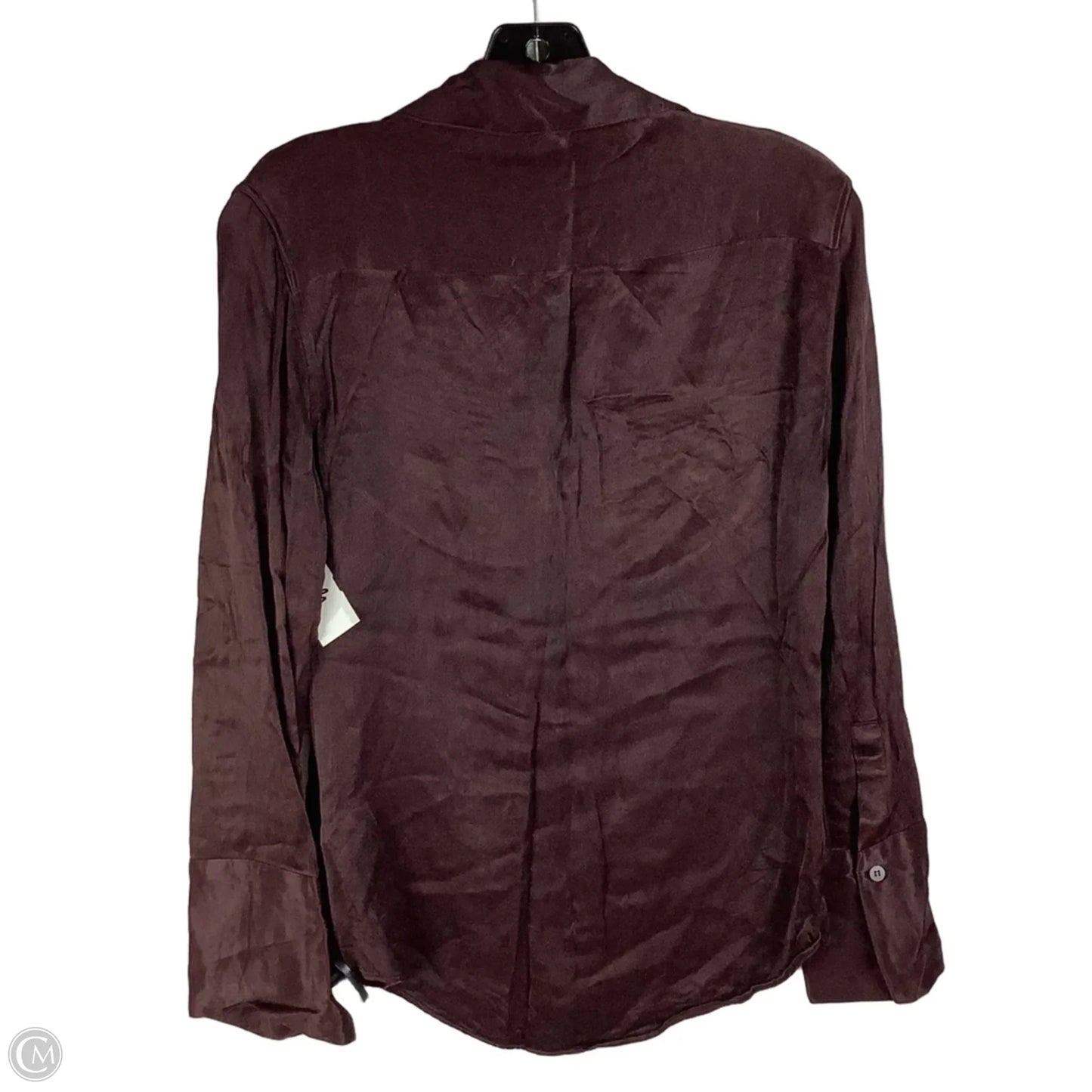 Top Long Sleeve By Zara In Maroon, Size: S