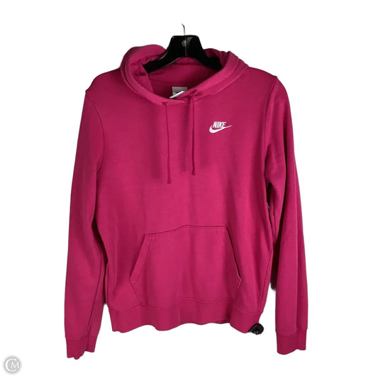 Sweatshirt Hoodie By Nike Apparel In Pink, Size: S