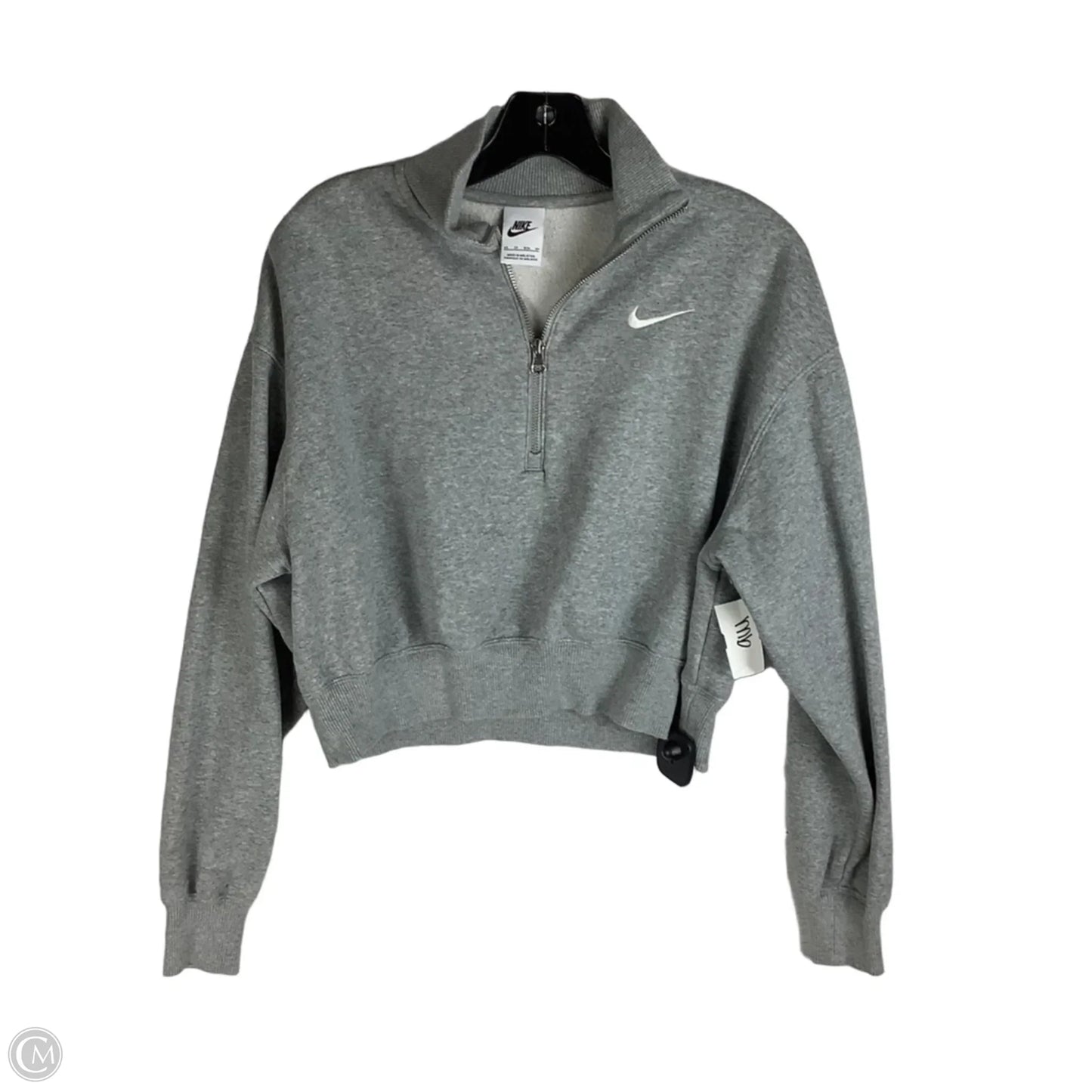 Sweatshirt Collar By Nike Apparel In Grey, Size: Xs