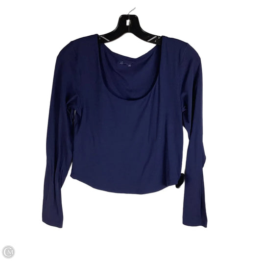 Top Long Sleeve By Aerie In Navy, Size: L