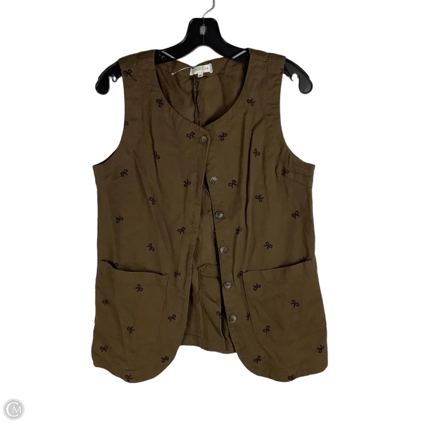 Top Sleeveless By Little Lies In Brown, Size: L