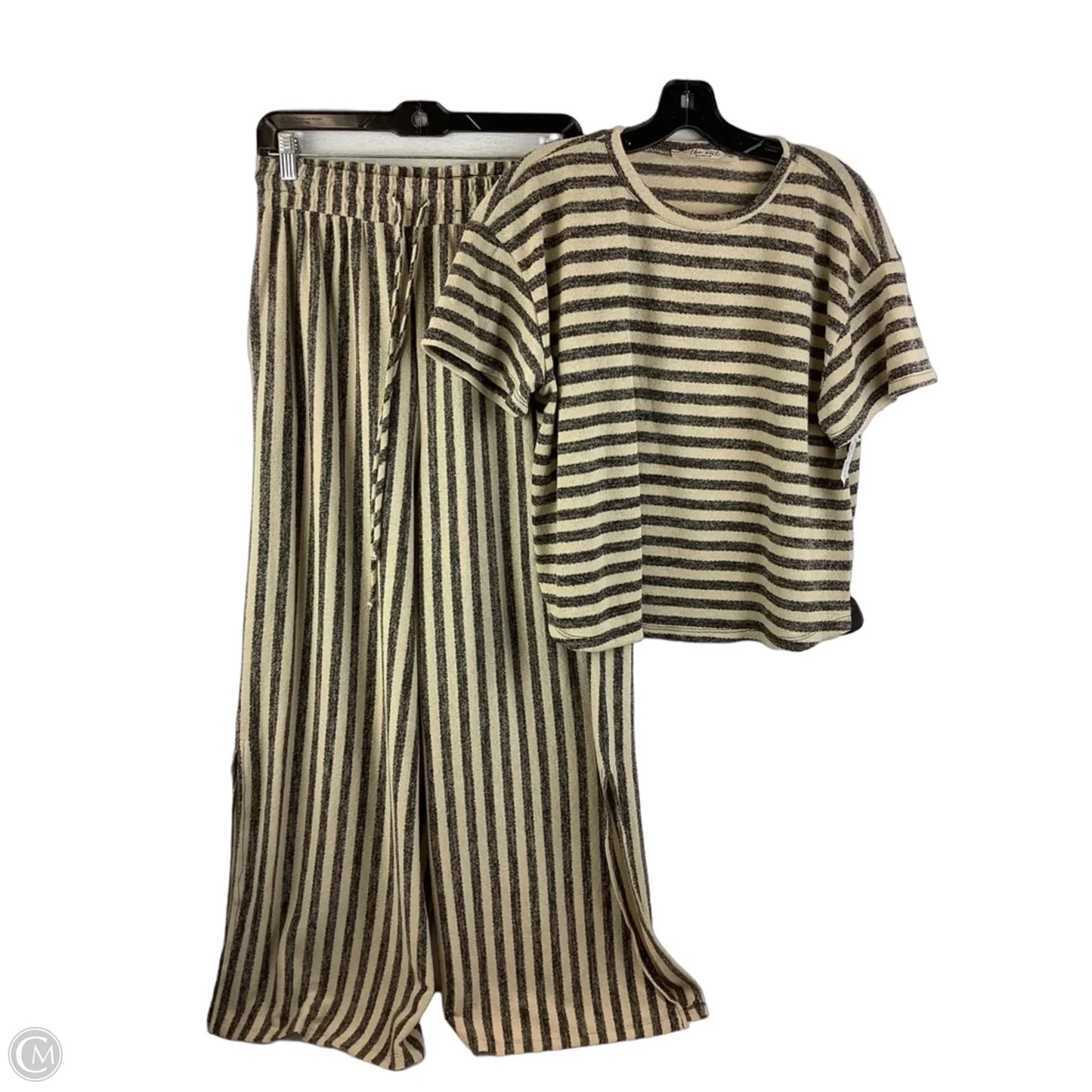 Pants Set 2pc By Clothes Mentor In Striped Pattern, Size: M