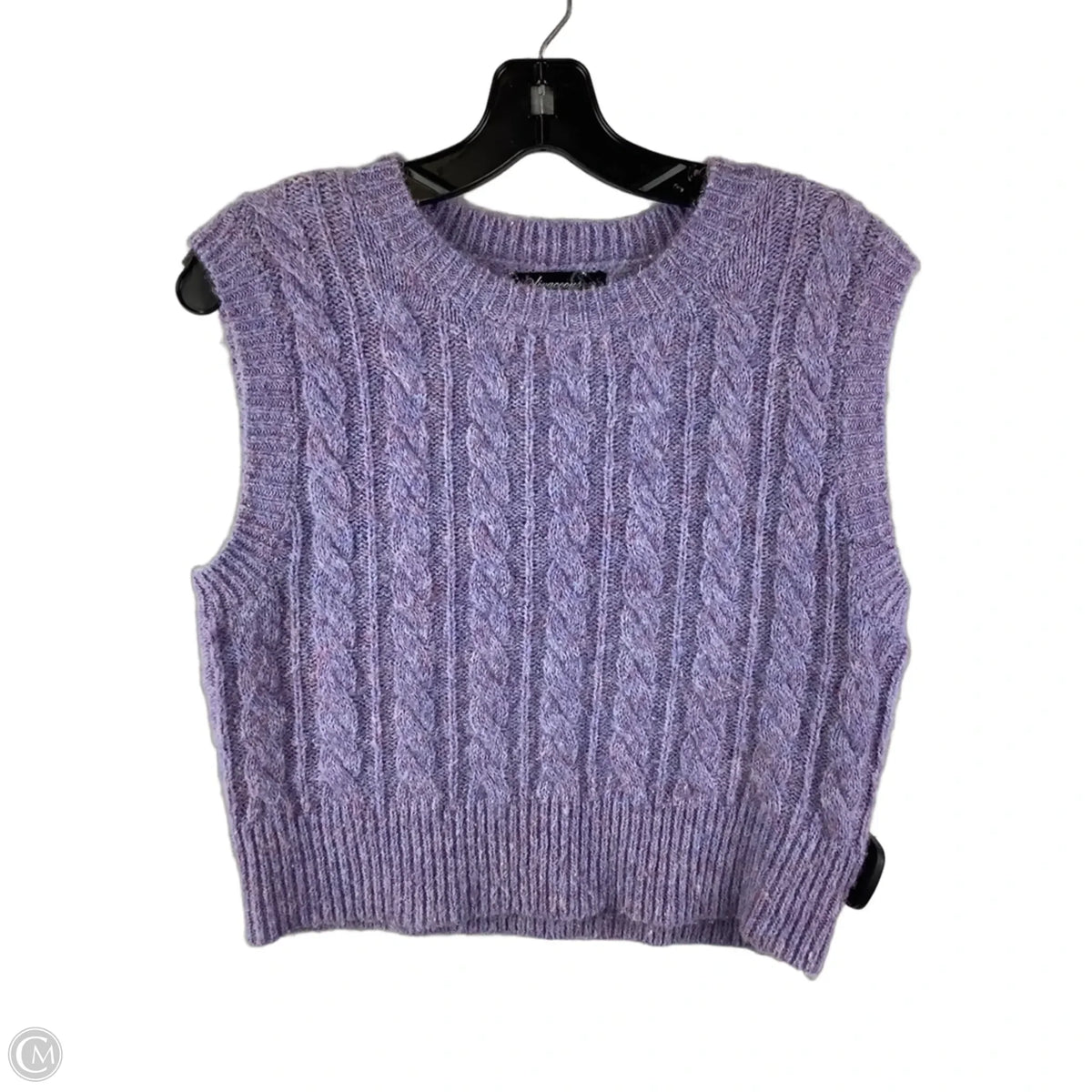 Sweater Short Sleeve By Olivaceous In Purple, Size: S