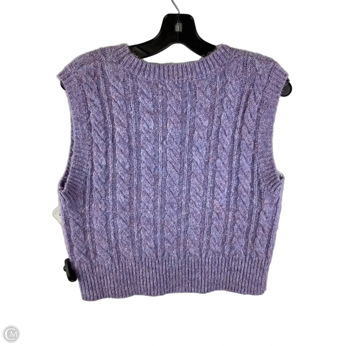 Sweater Short Sleeve By Olivaceous In Purple, Size: S
