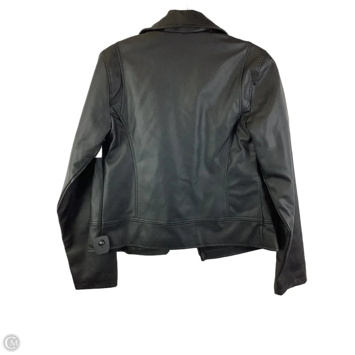 Jacket Moto By Clothes Mentor In Black, Size: S