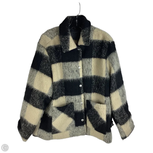 Jacket Fleece By Blanknyc In Black & Cream, Size: L