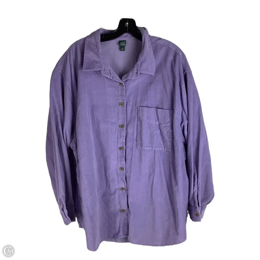 Top Long Sleeve By Wild Fable In Purple, Size: 2x