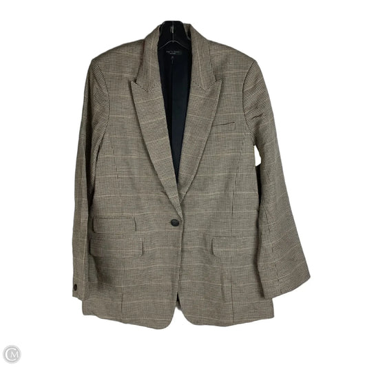 Blazer By Rag And Bone In Plaid Pattern, Size: 12