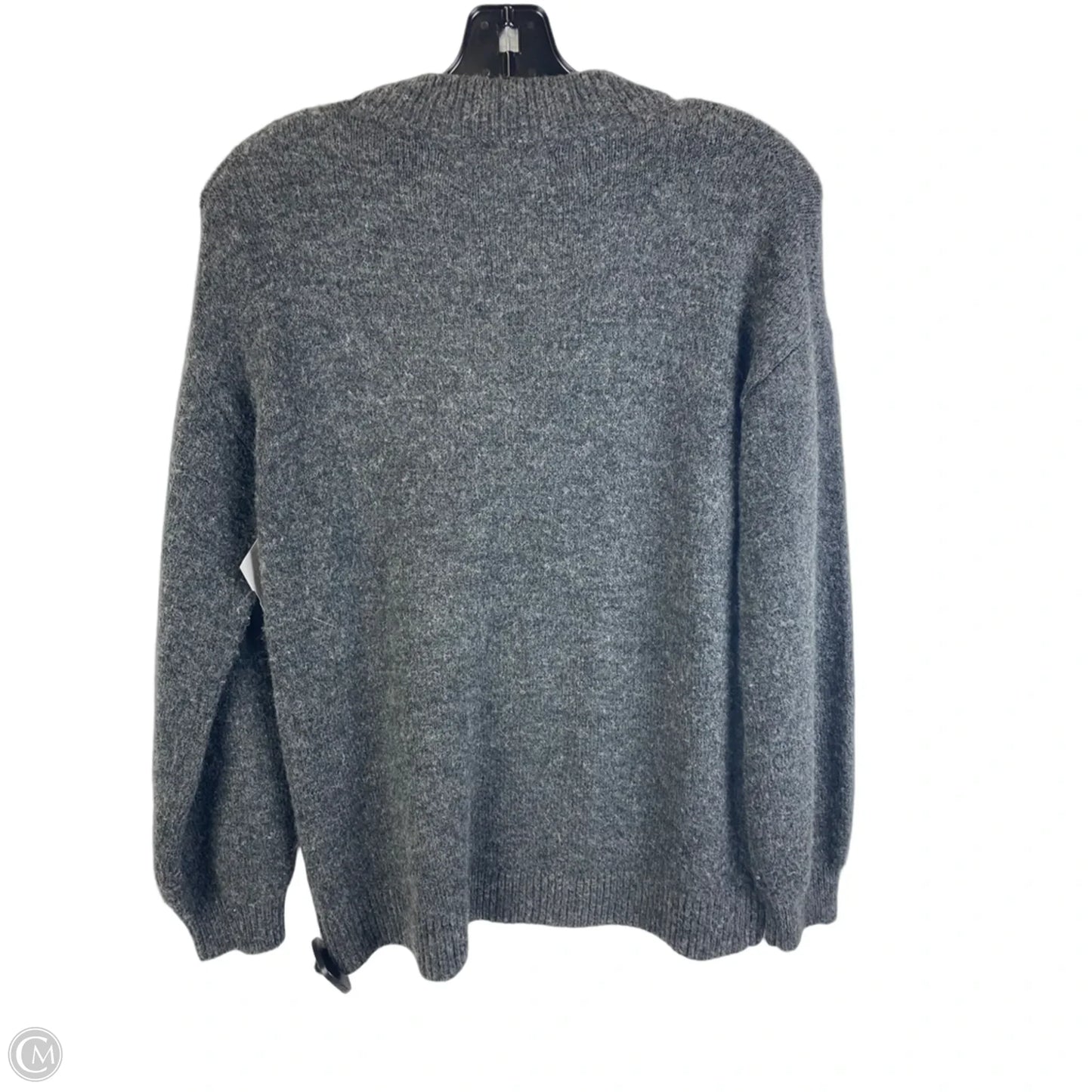 Sweater By Loft In Grey & Red, Size: Mp