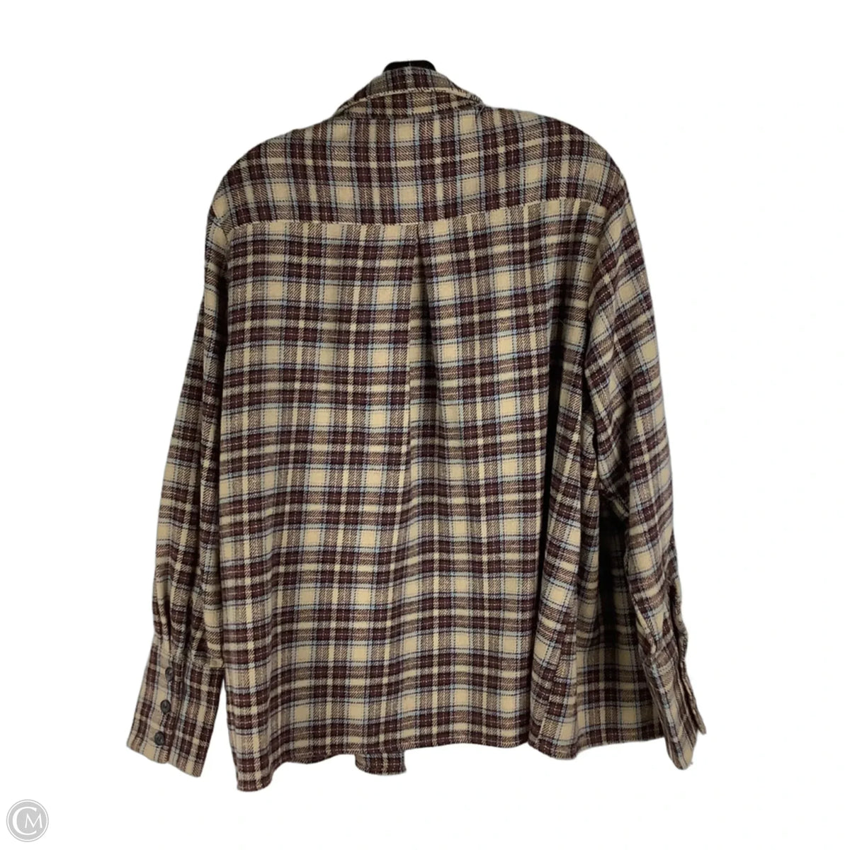 Jacket Shirt By Pretty Little Thing In Plaid Pattern, Size: 4 (oversized)