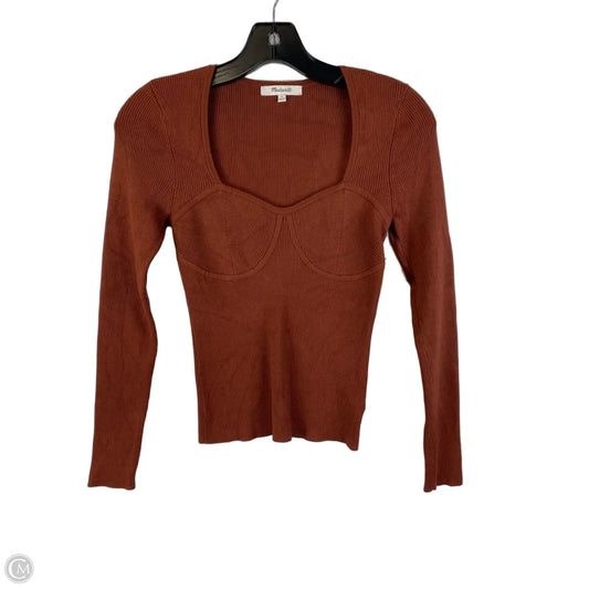 Top Long Sleeve By Madewell In Brown, Size: S