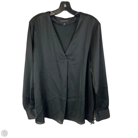 Top Long Sleeve By Banana Republic In Black, Size: L