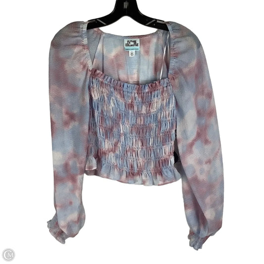 Top Long Sleeve By Future Collective In Blue & Purple, Size: S