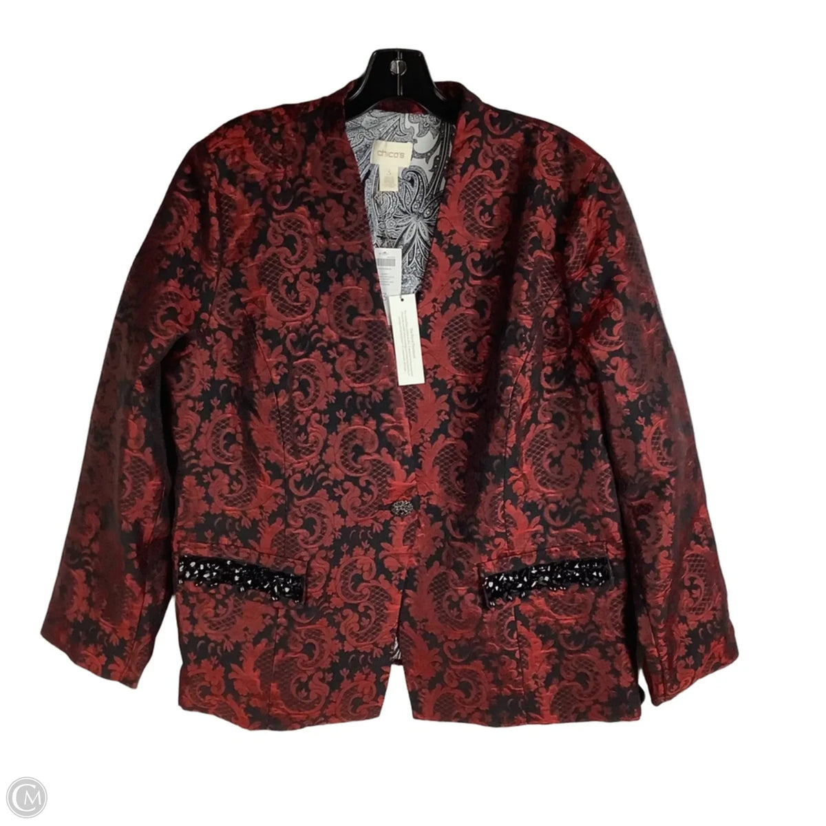 Blazer By Chicos In Red, Size: Xl