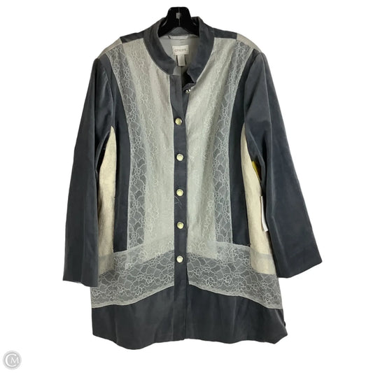 Jacket Other By Chicos In Grey, Size: Xl