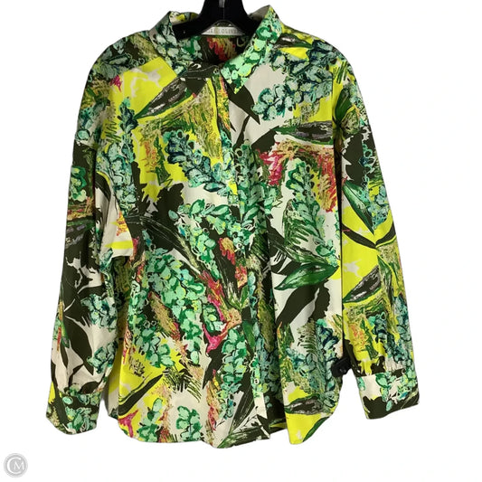 Top Long Sleeve By Marie Oliver In Green, Size: L