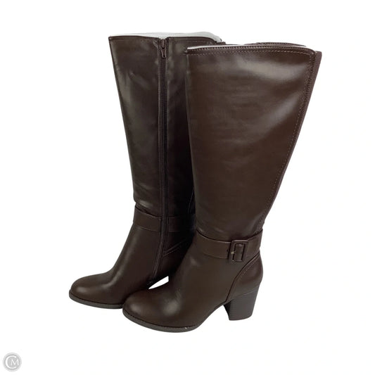 Boots Knee Heels By Naturalizer In Brown, Size: 8