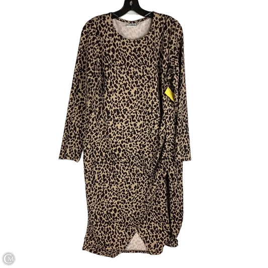 Dress Casual Midi By Wonderly In Animal Print, Size: Xl