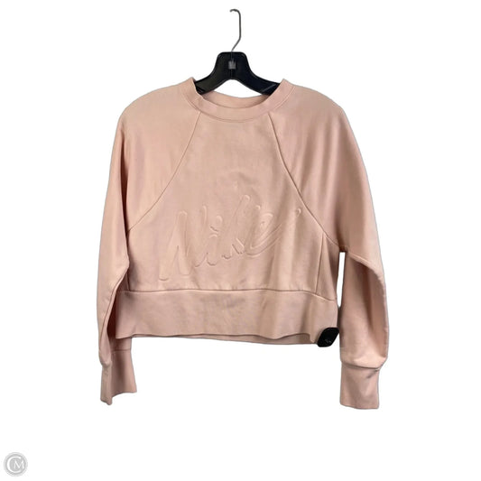 Athletic Sweatshirt Crewneck By Nike Apparel In Pink, Size: Xs