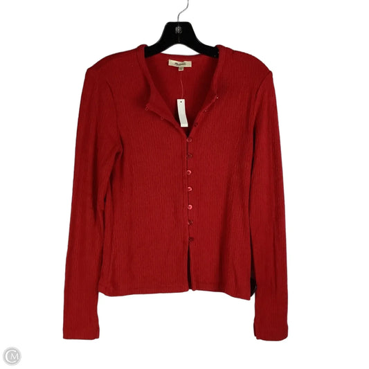 Top Long Sleeve By Madewell In Red, Size: S