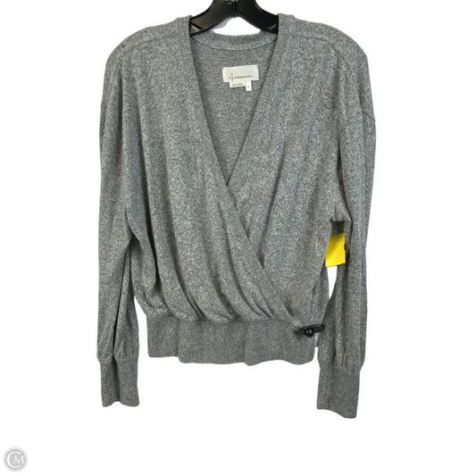 Top Long Sleeve By Anthropologie In Grey, Size: M