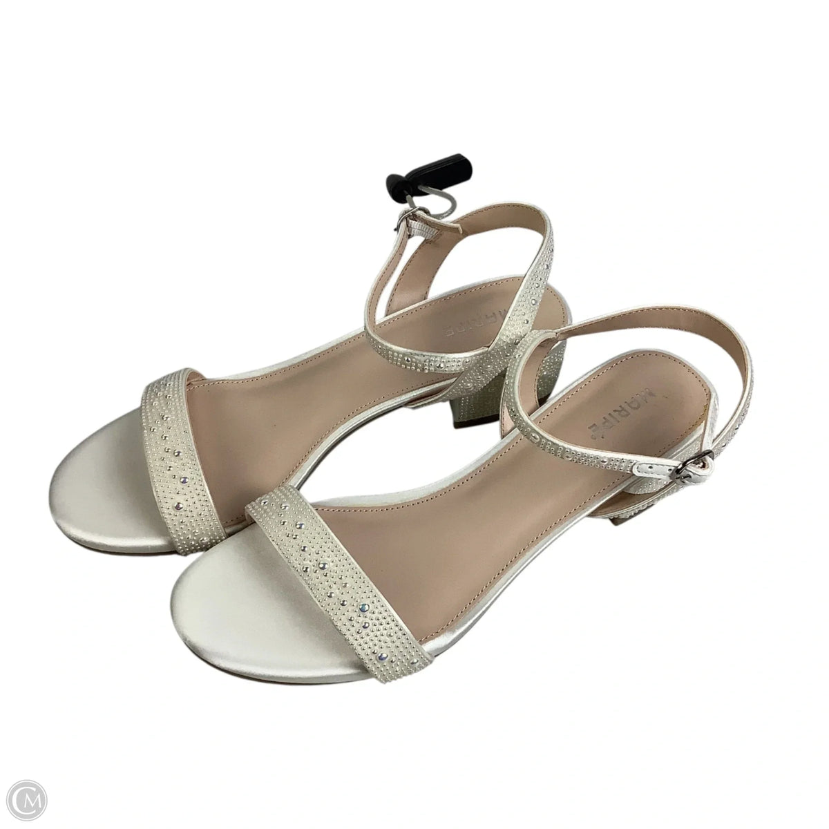Sandals Heels Block By Maripe In White, Size: 9