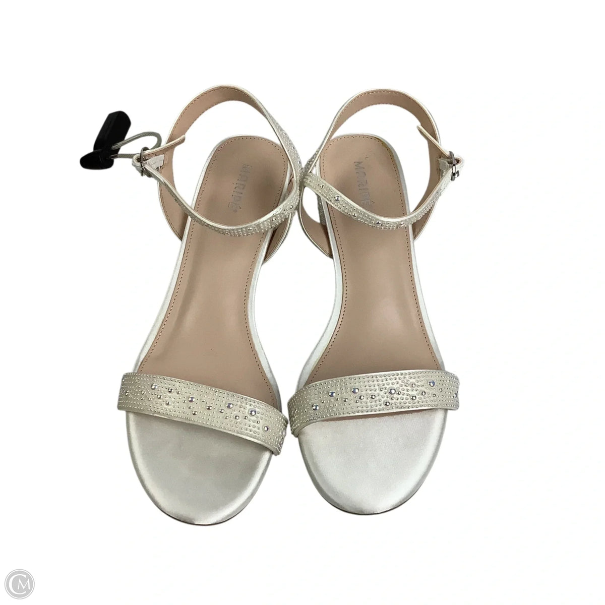 Sandals Heels Block By Maripe In White, Size: 9