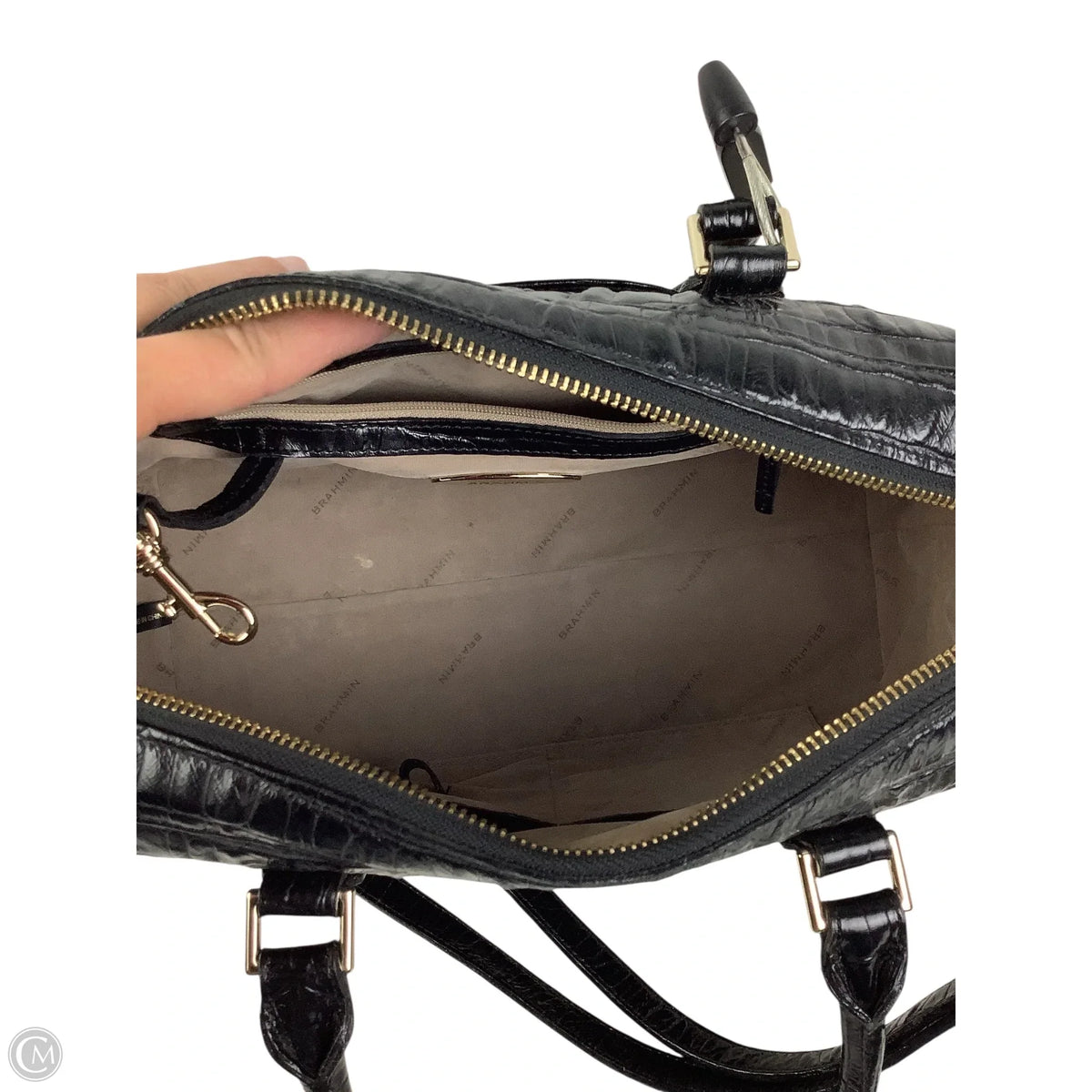 Handbag Designer By Brahmin, Size: Medium