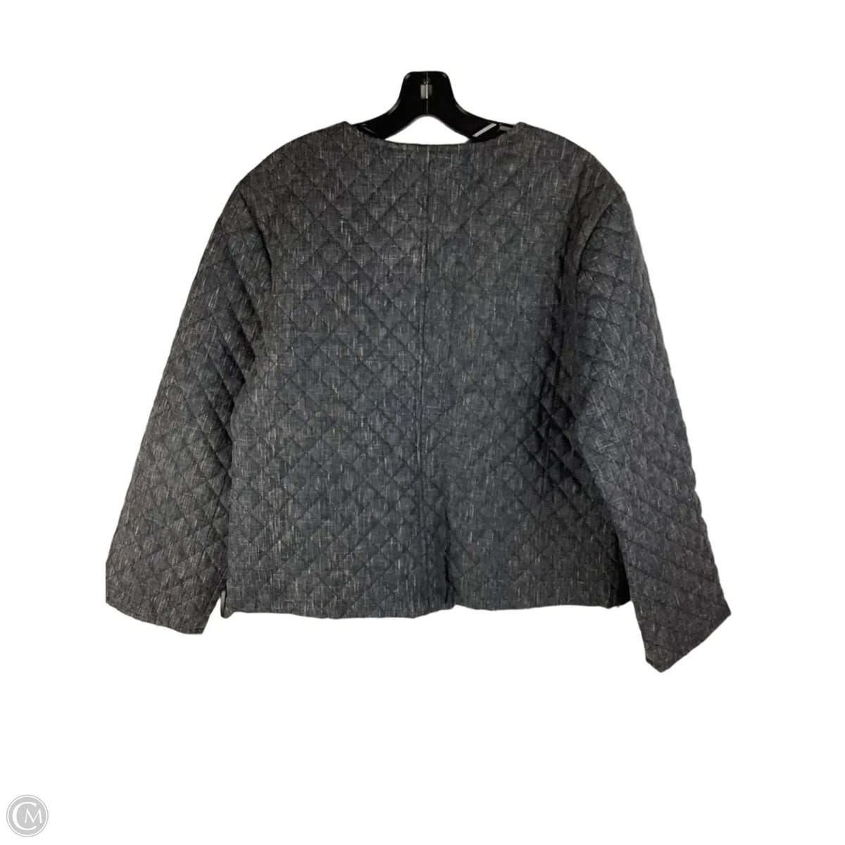 Jacket Puffer & Quilted By Young Threads In Grey, Size: L