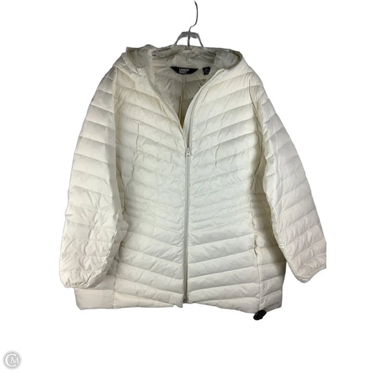 Jacket Puffer & Quilted By Lands End In White, Size: 2x