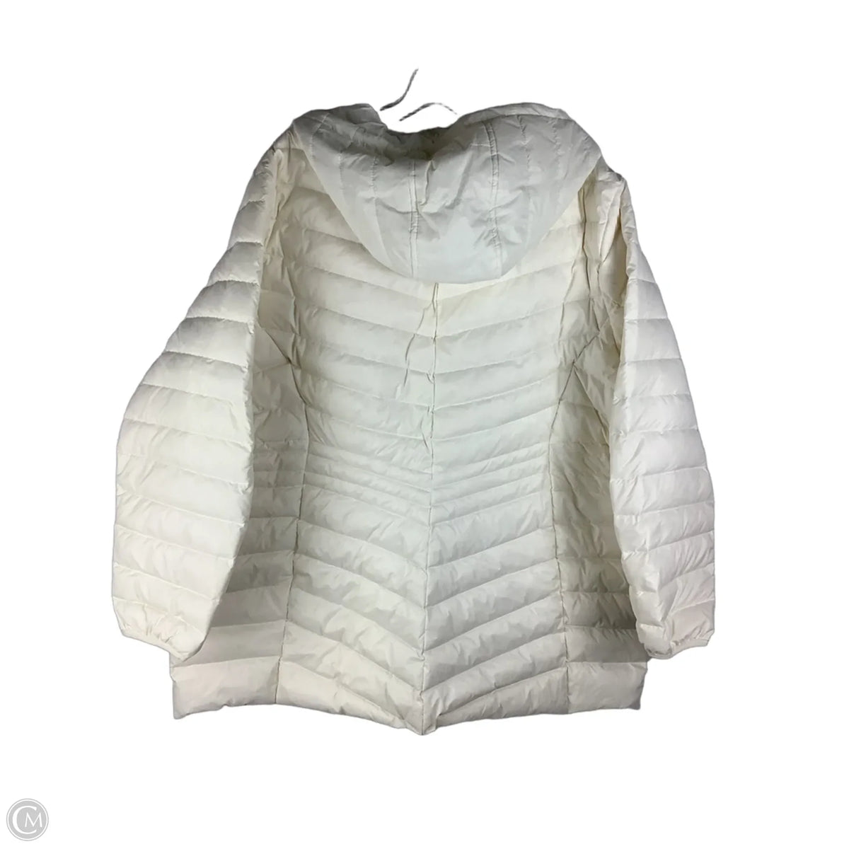 Jacket Puffer & Quilted By Lands End In White, Size: 2x