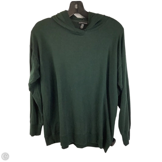 Sweatshirt Hoodie By Eileen Fisher In Green, Size: S