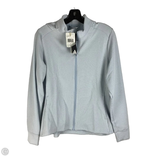 Athletic Jacket By Adidas In Blue, Size: L