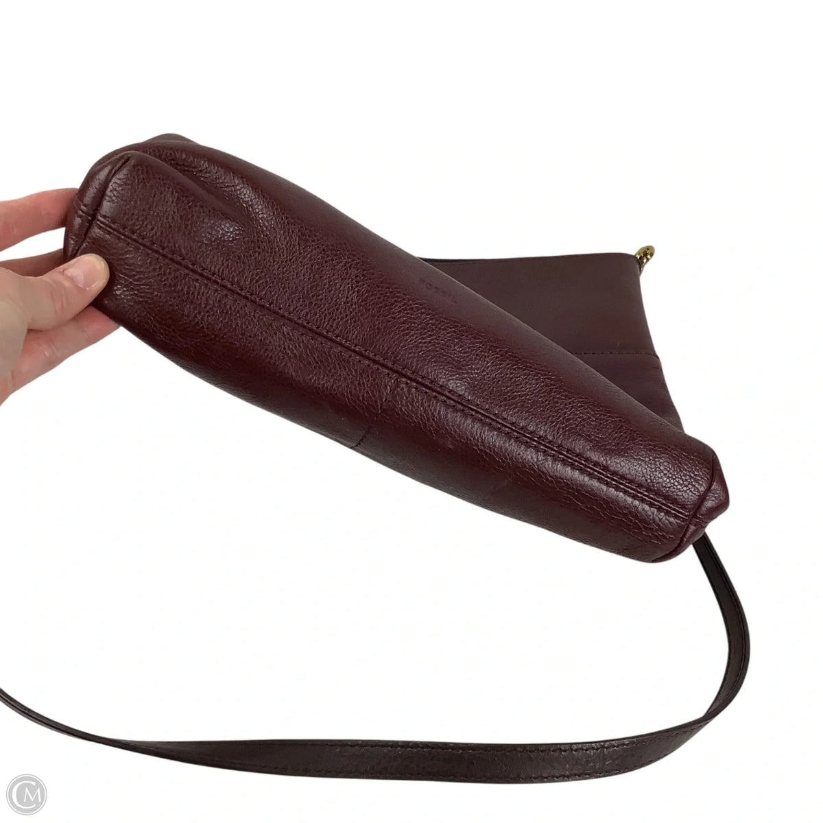 Crossbody Leather By Fossil, Size: Medium
