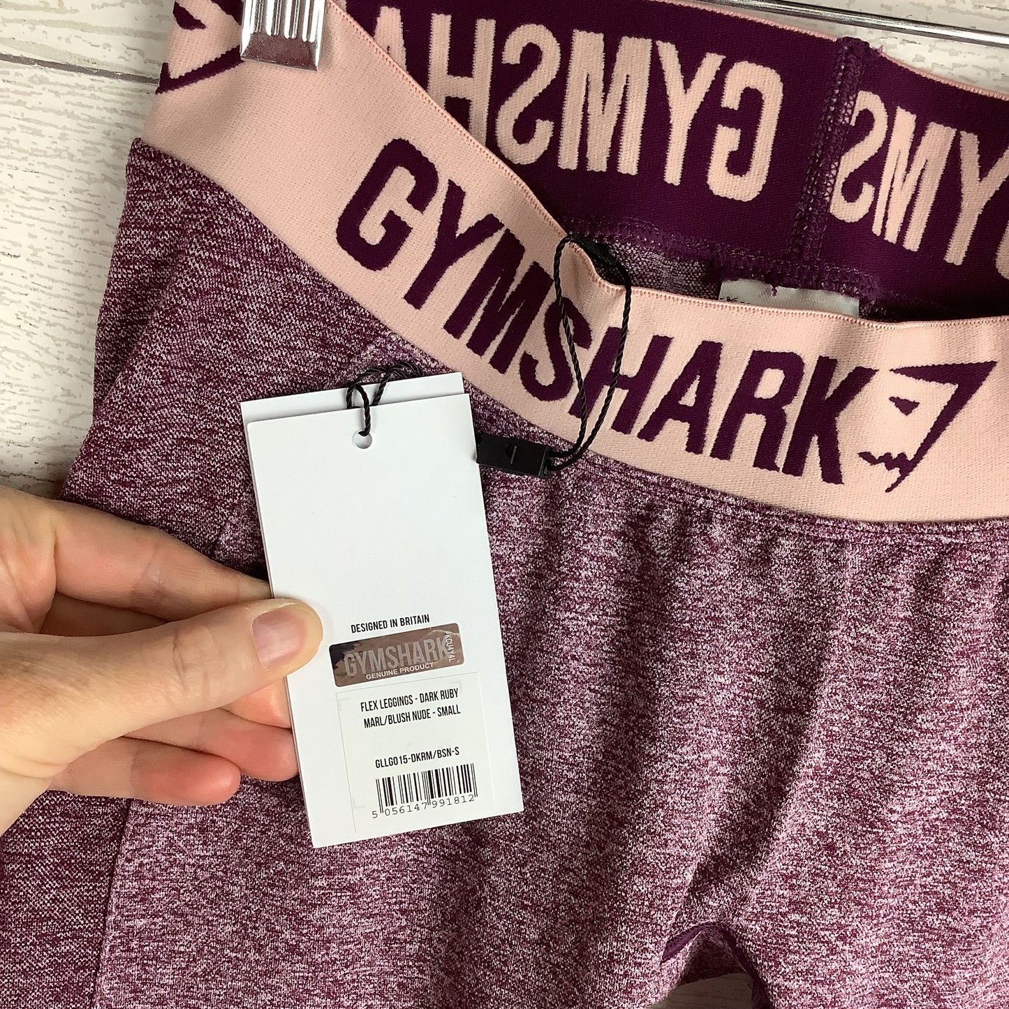Purple Athletic Leggings Gym Shark, Size S