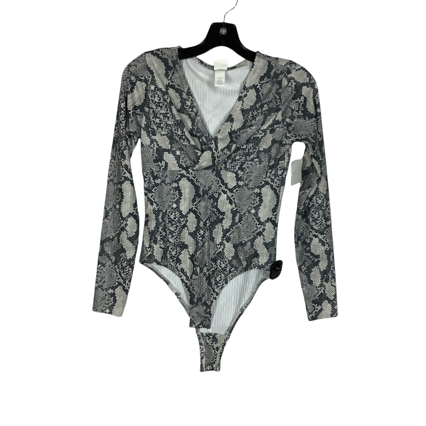 Bodysuit By H&m In Snakeskin Print, Size: S