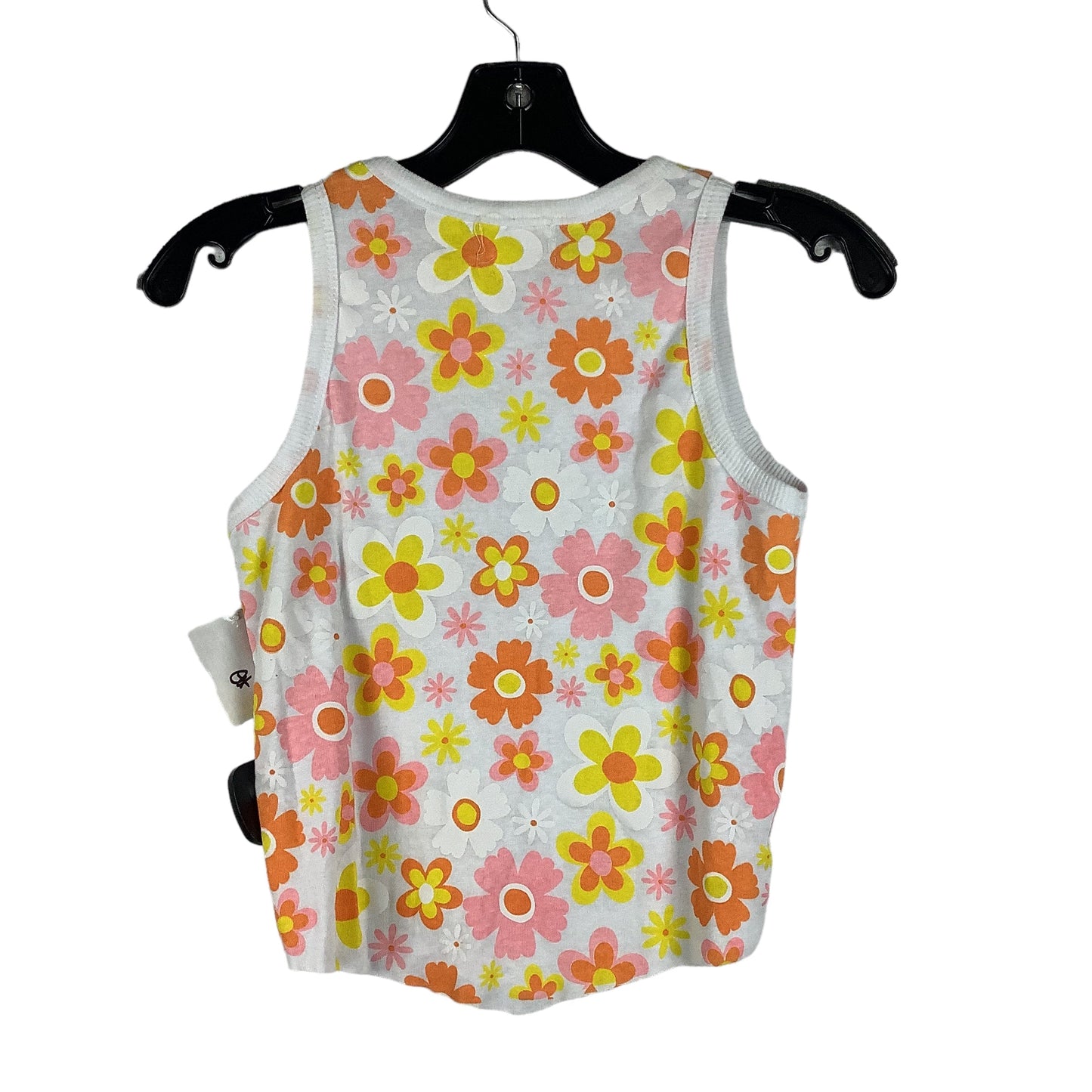 Floral Print Top Sleeveless Clothes Mentor, Size L