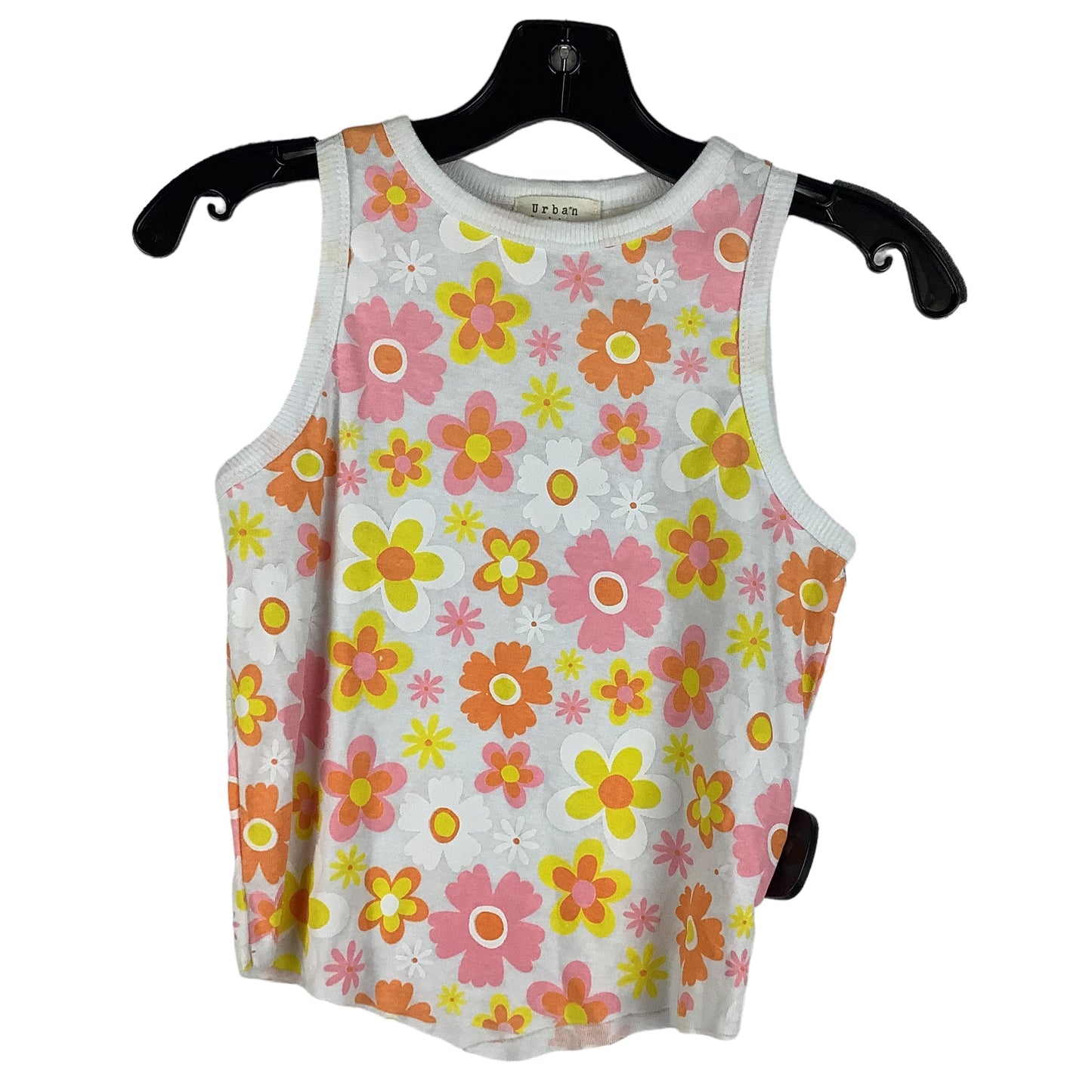 Floral Print Top Sleeveless Clothes Mentor, Size L