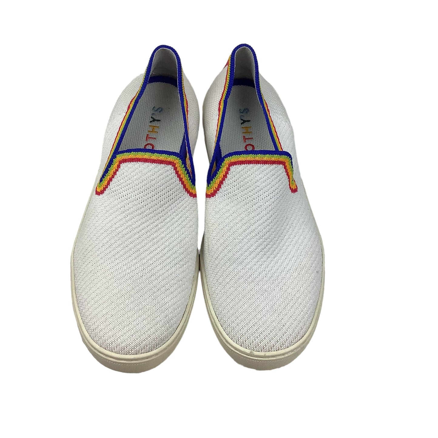 White Shoes Designer Rothys, Size 9.5