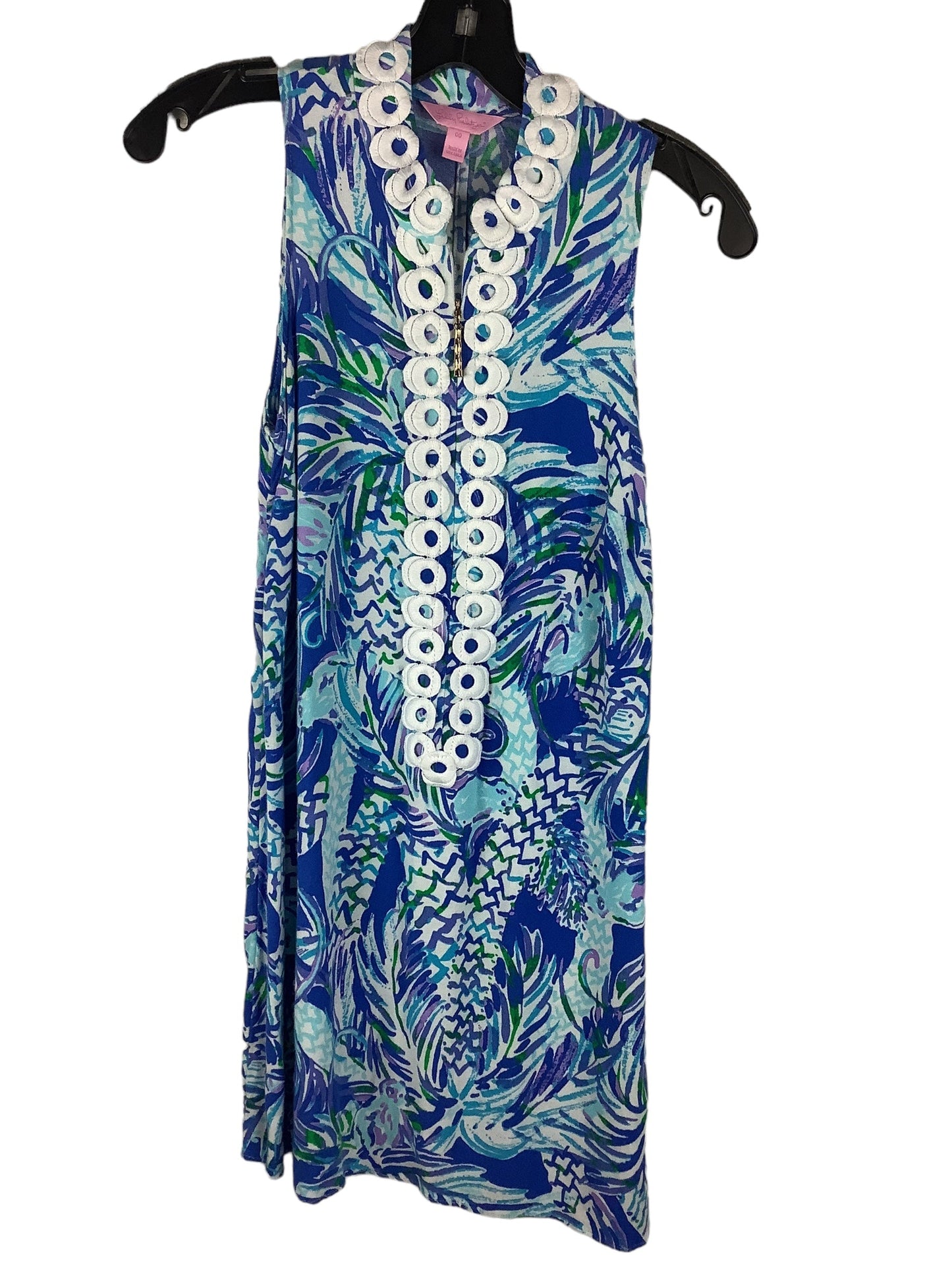 Blue Dress Designer Lilly Pulitzer, Size 0