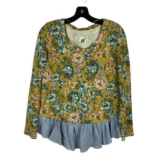 Floral Print Top Long Sleeve Anthropologie, Size S