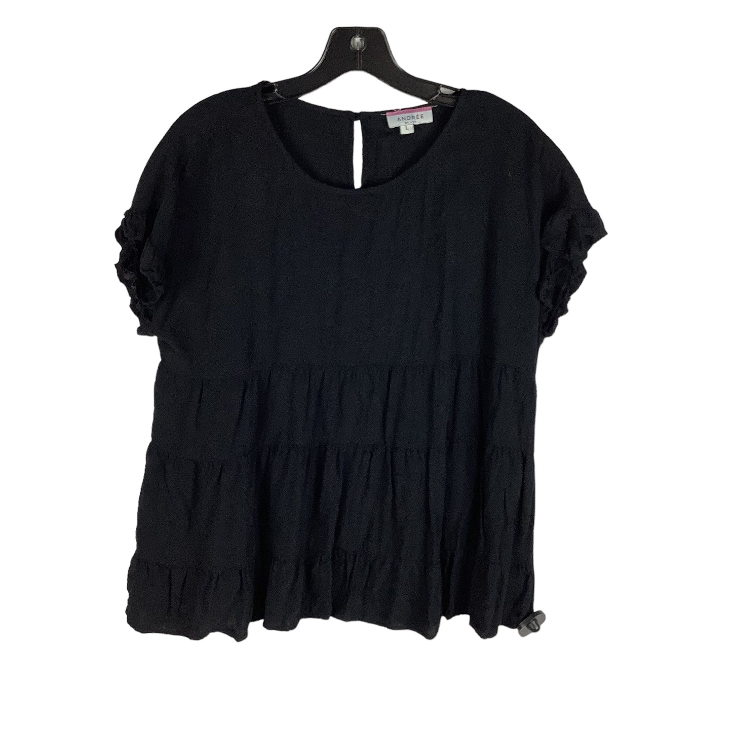 Black Top Short Sleeve Cmc, Size L