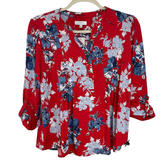 Top Long Sleeve By New Directions In Floral Print, Size: 2x