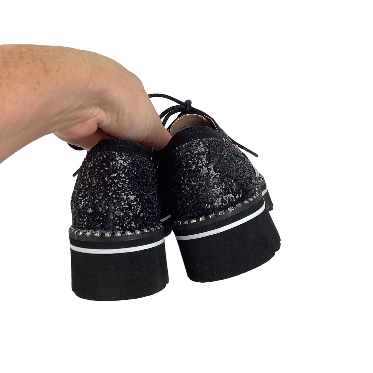 Black Shoes Flats Betsey Johnson, Size 7.5