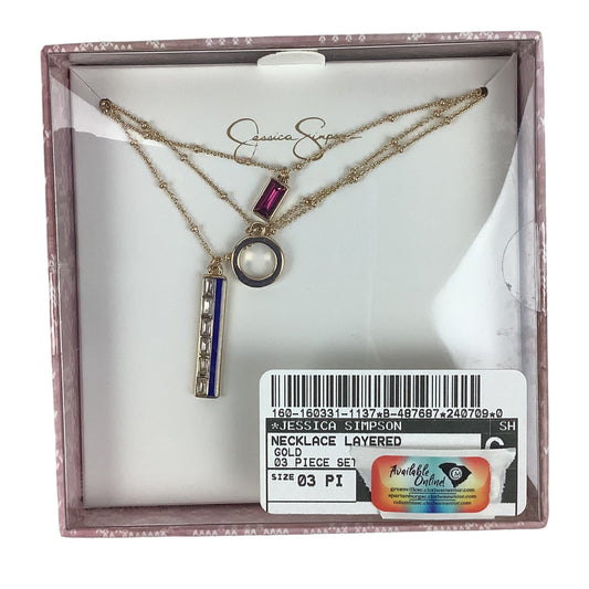 Necklace Layered Jessica Simpson, Size 03 Piece Set