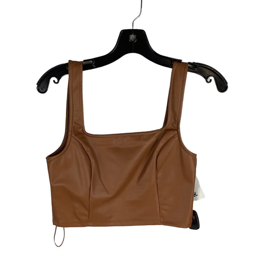 Top Sleeveless By Olive And Oak In Brown, Size: S