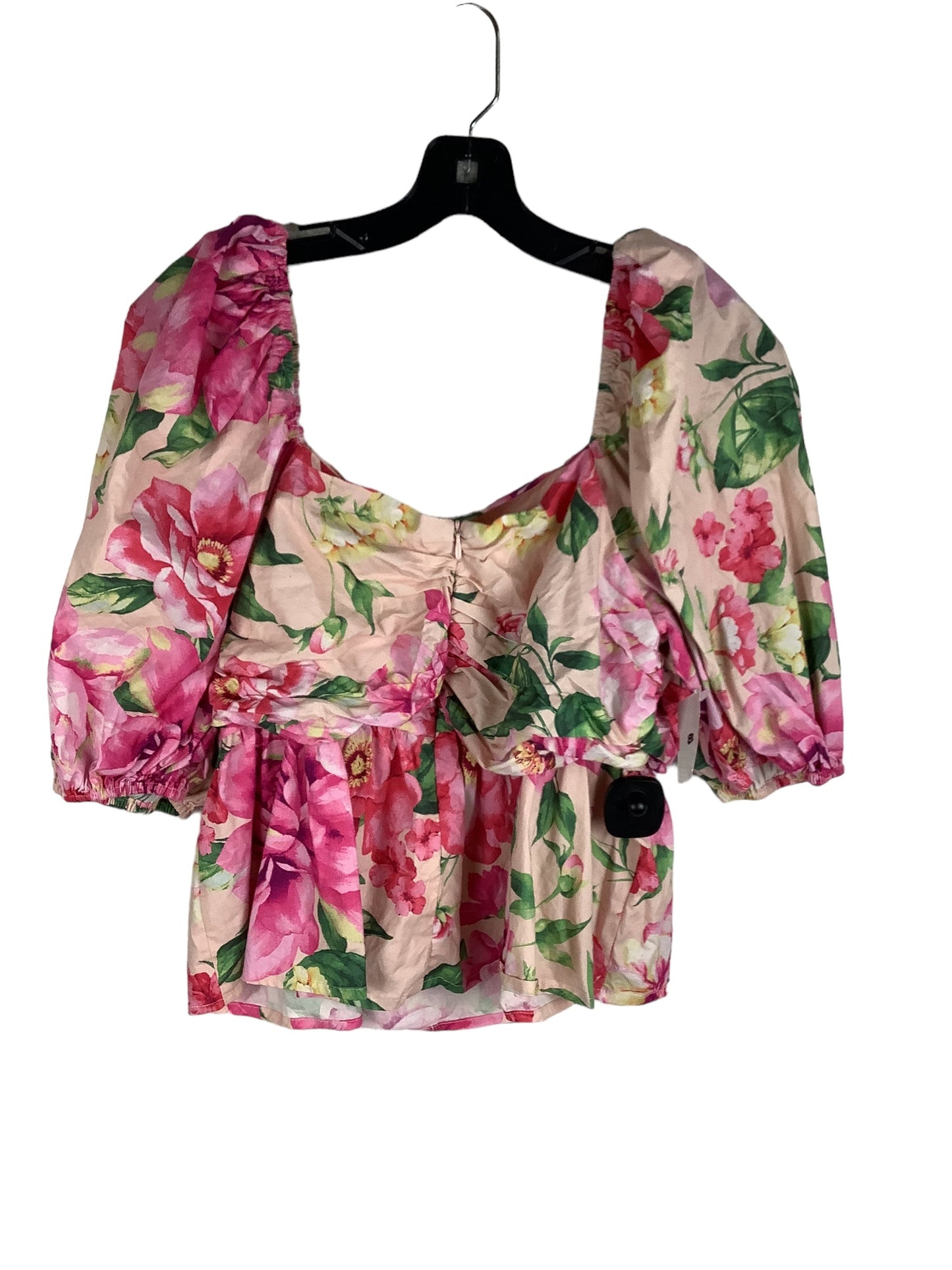 Floral Print Top Short Sleeve Clothes Mentor, Size Xl