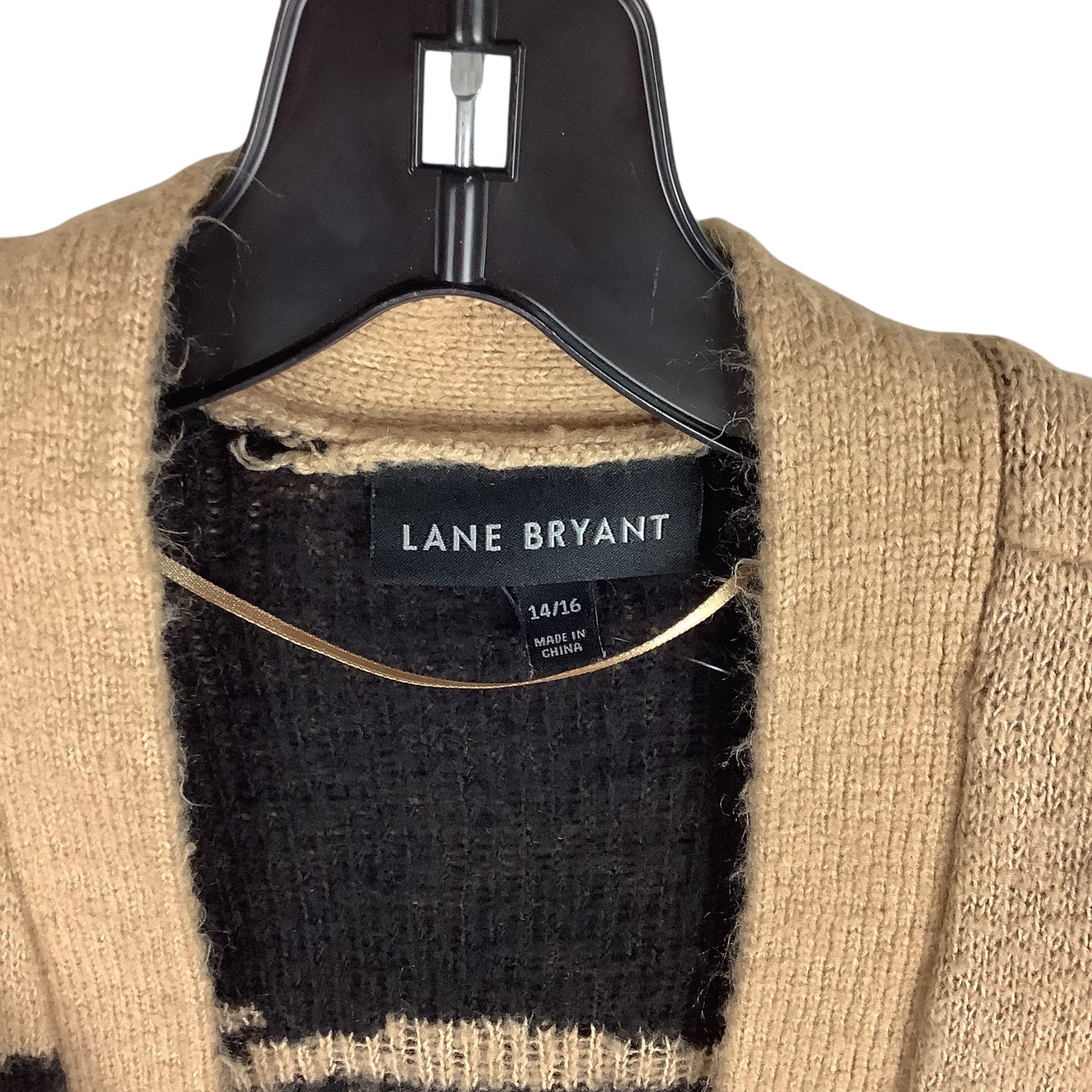 Cardigan By Lane Bryant In Brown, Size: L (14/16)