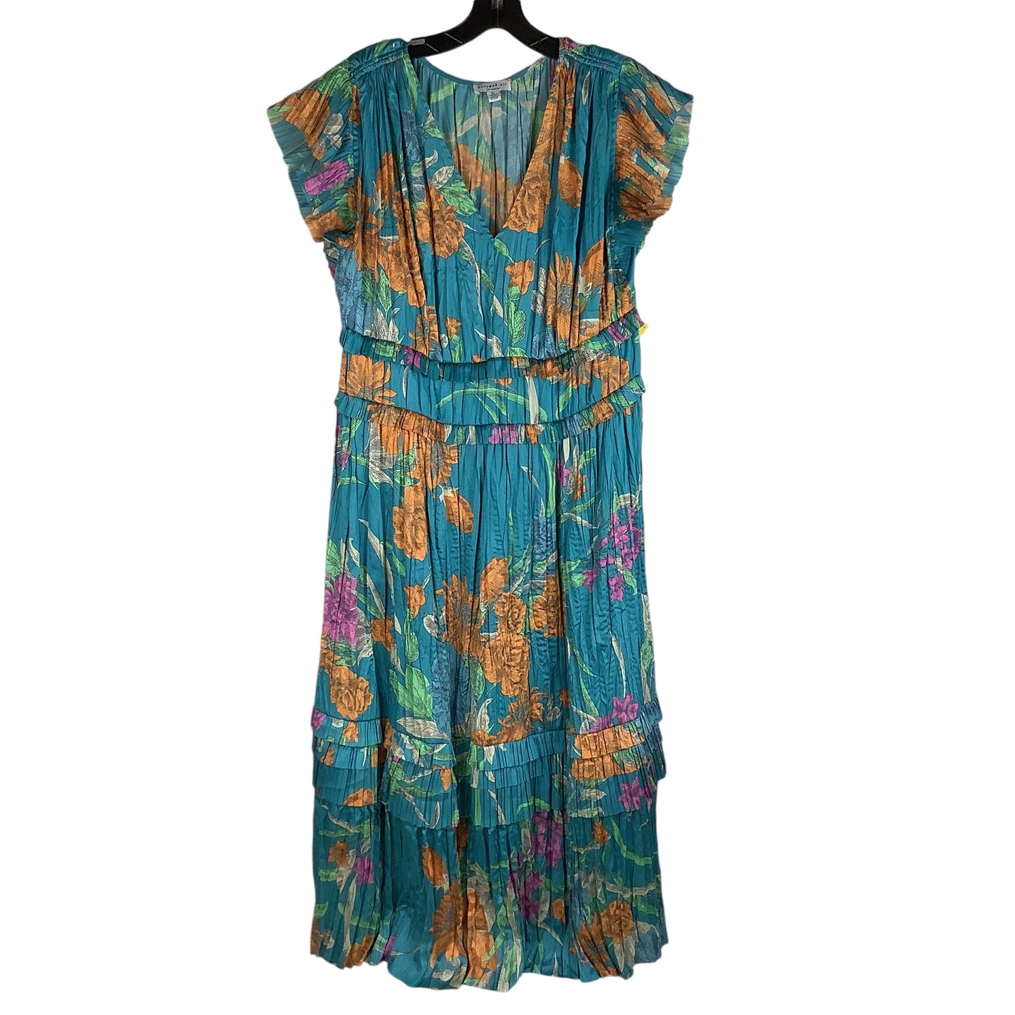 Dress Party Midi By Current Air In Teal, Size: Xl